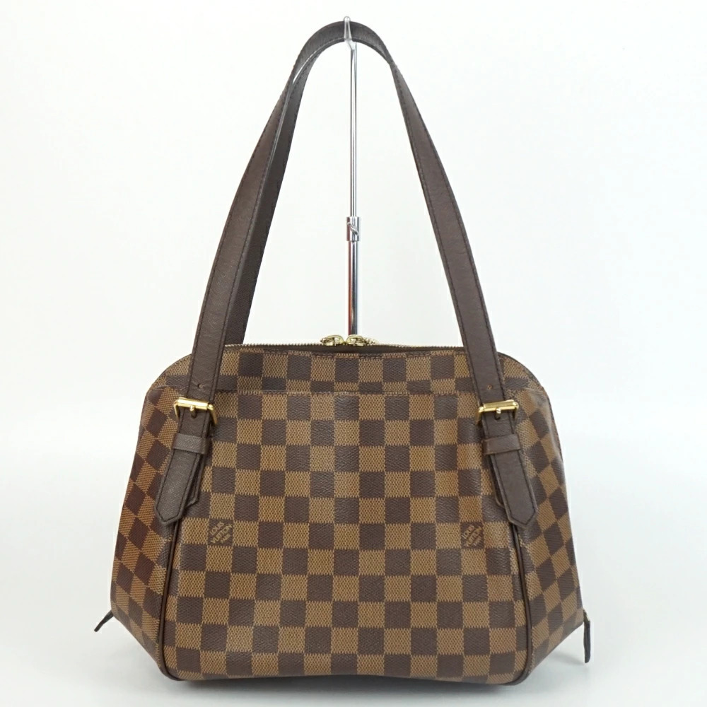 LOUIS VUITTON Belem Damier Ebene Brown Canvas Brown 2way Shoulder Bag